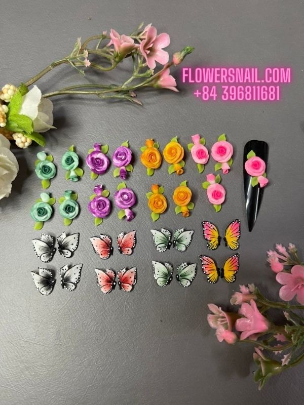 flowers 3d nail (4)